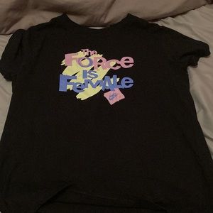 Selling a L in kids black Nike shirt.